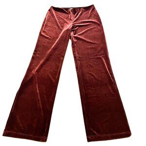Les Petites Paris Velvet Pants Straight leg Burgundy Size S France
